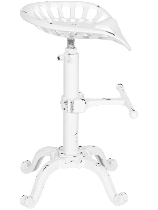 Taburete de bar Butch, blanco antiguo