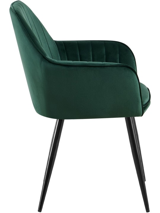 Silla de comedor Cheryl terciopelo, verde Silla de comedor Cheryl terciopelo, verde