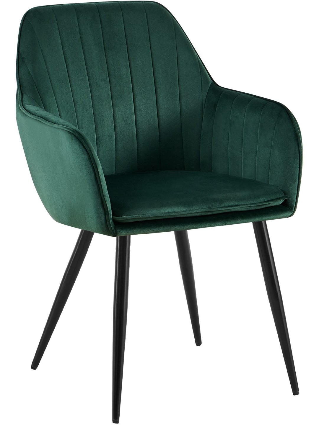 Silla de comedor Cheryl terciopelo, verde