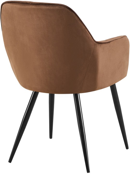 Silla de comedor Cheryl terciopelo, marrón Silla de comedor Cheryl terciopelo, marrón