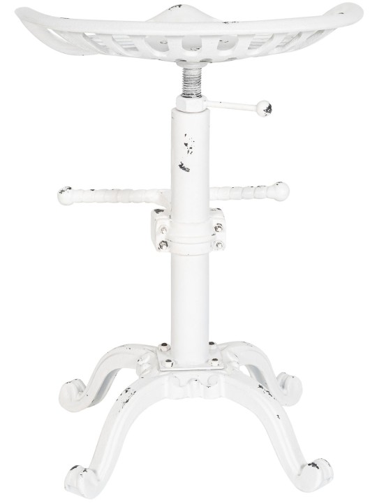 Juego de 2 taburetes de bar Butch, blanco antiguo Juego de 2 taburetes de bar Butch, blanco antiguo