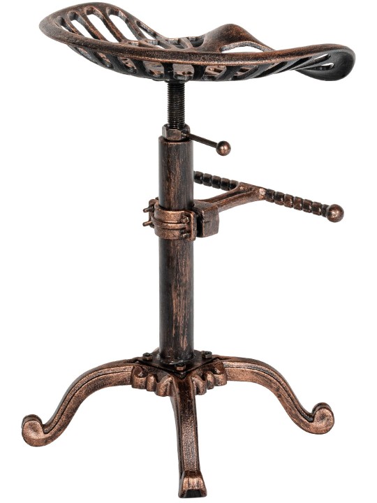 Juego de 2 taburetes de bar Butch, bronce