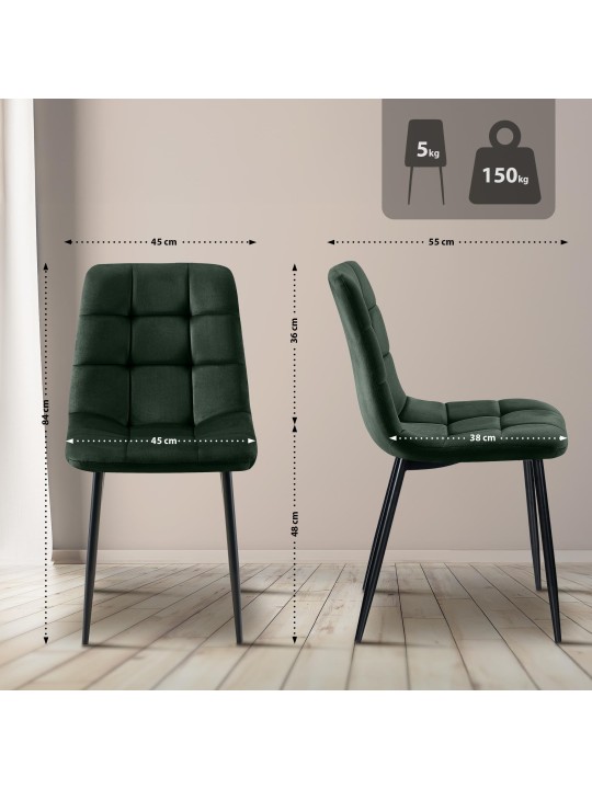 Silla de comedor Antibes, verde