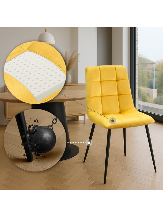 Silla de comedor Antibes, amarillo