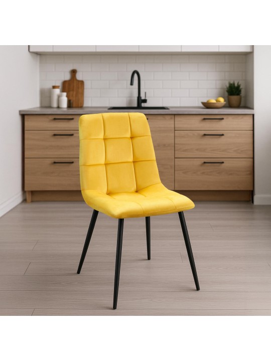 Silla de comedor Antibes, amarillo