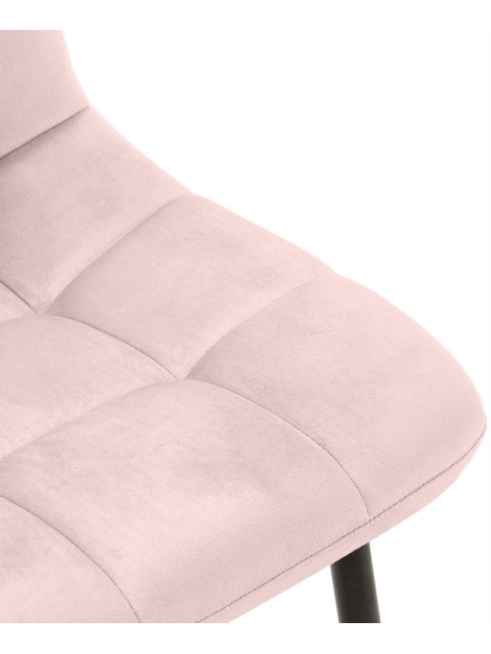 Juego de 4 sillas de comedor Antibes, rosa