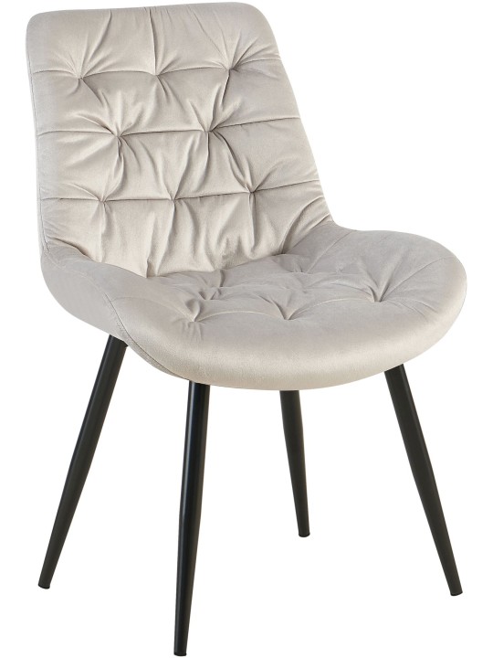 Silla de comedor de terciopelo Rossford, gris