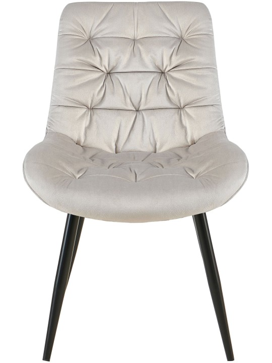 Silla de comedor de terciopelo Rossford, gris