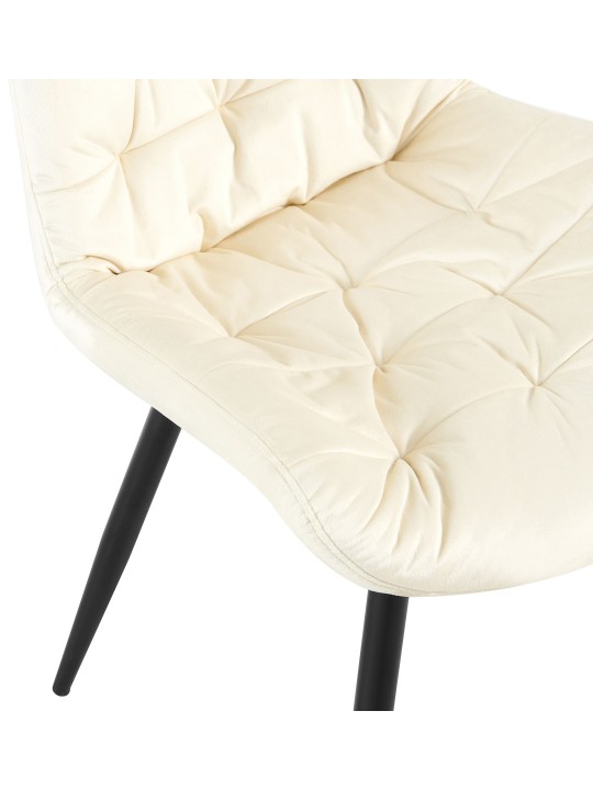 Juego de 2 sillas de comedor Rossford, crema