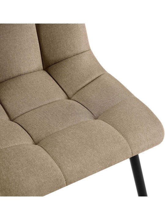 Juego de 4 Sillas de Comedor Tela Tilde, taupe