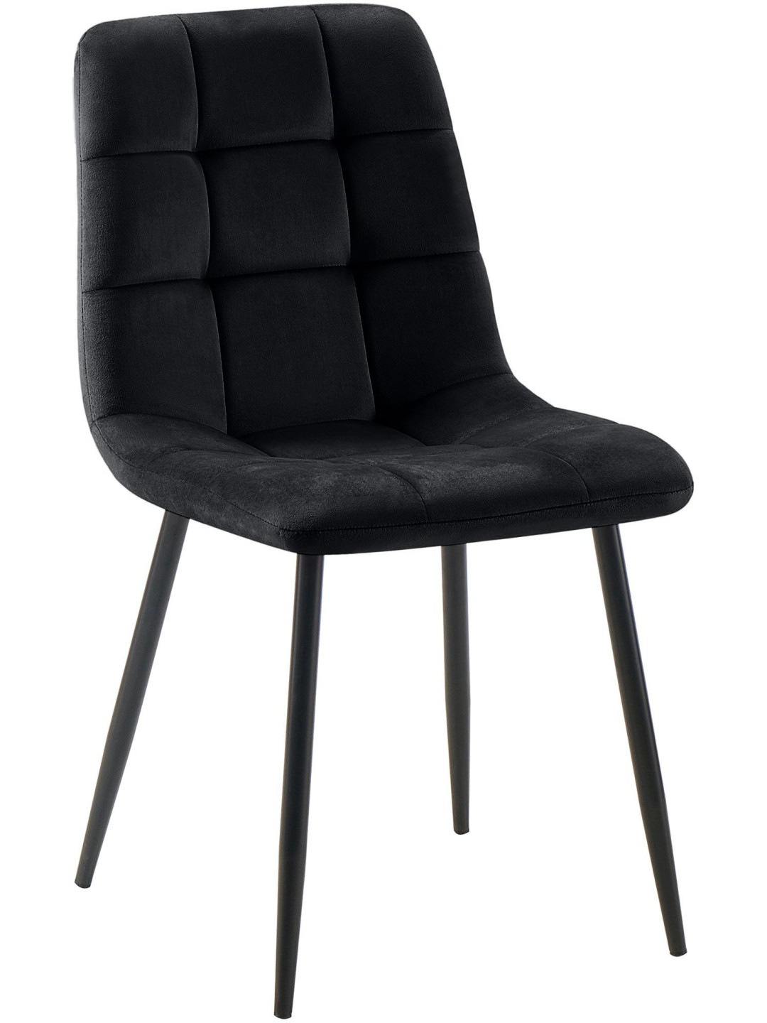 Silla de comedor Tilde terciopelo, negro