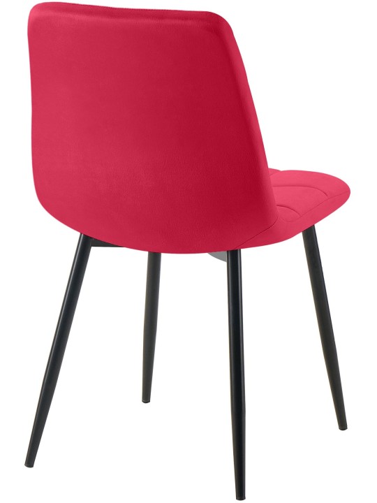 Silla de comedor Tilde terciopelo, rojo