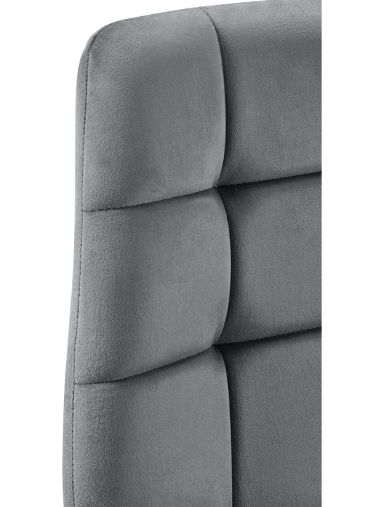 Silla de comedor Tilde terciopelo, gris oscuro