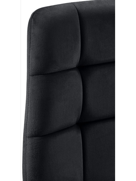 Juego de 2 sillas de comedor Tilde terciopelo, negro