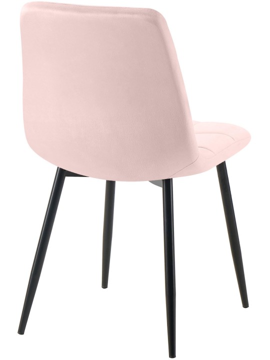 Juego de 2 sillas de comedor Tilde terciopelo, rosa Juego de 2 sillas de comedor Tilde terciopelo, rosa