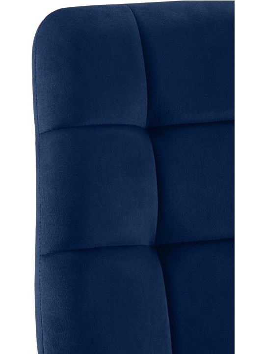 Juego de 4 sillas de comedor Tilde terciopelo, azul