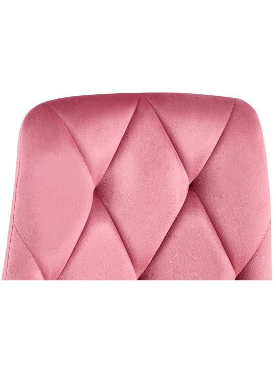 Silla de comedor de terciopelo Clairton, rosa