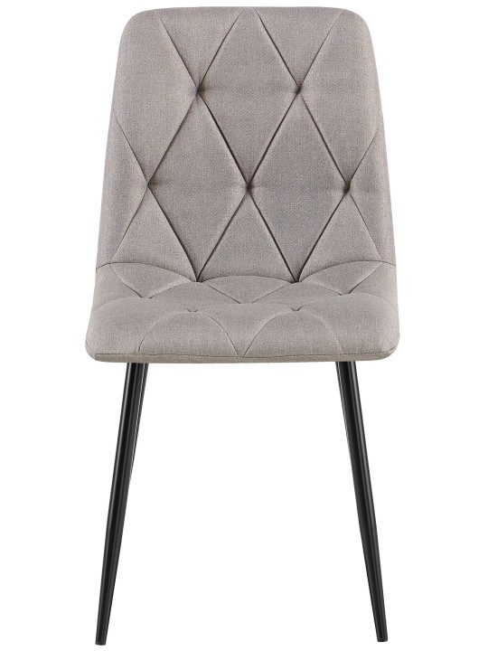 Silla de comedor tela Clairton, gris claro