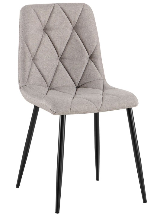 Silla de comedor tela Clairton, gris claro