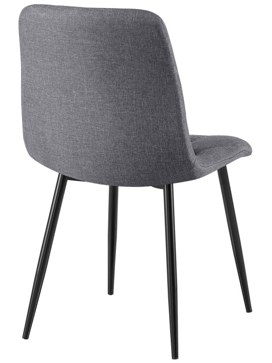 Silla de comedor tela Clairton, gris oscuro