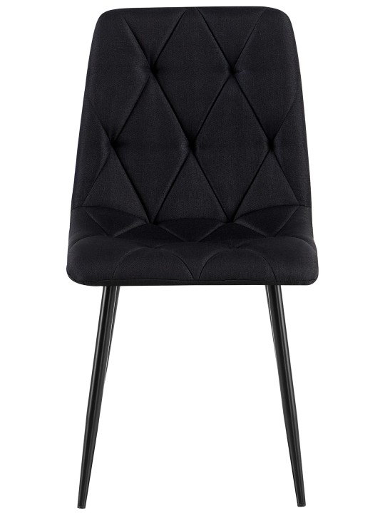 Silla de comedor tela Clairton, negro