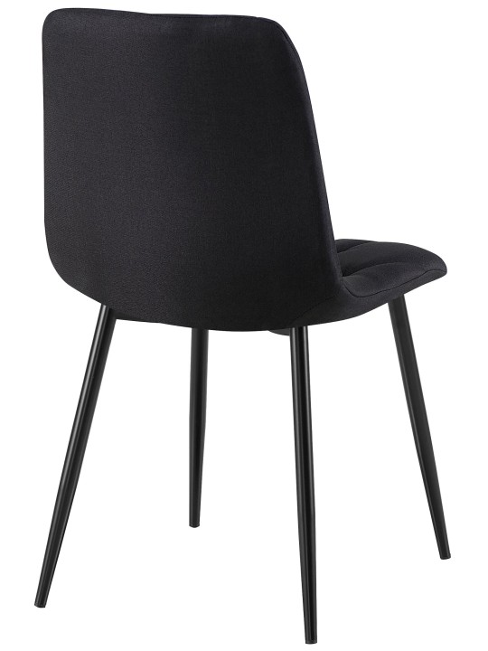 Silla de comedor tela Clairton, negro