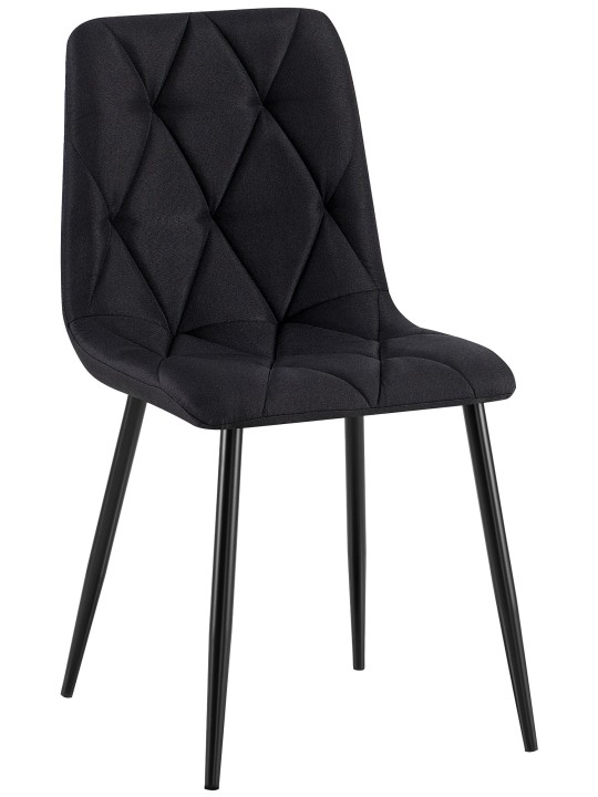 Silla de comedor tela Clairton, negro
