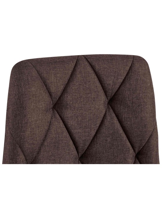 Silla de comedor tela Clairton, marrón