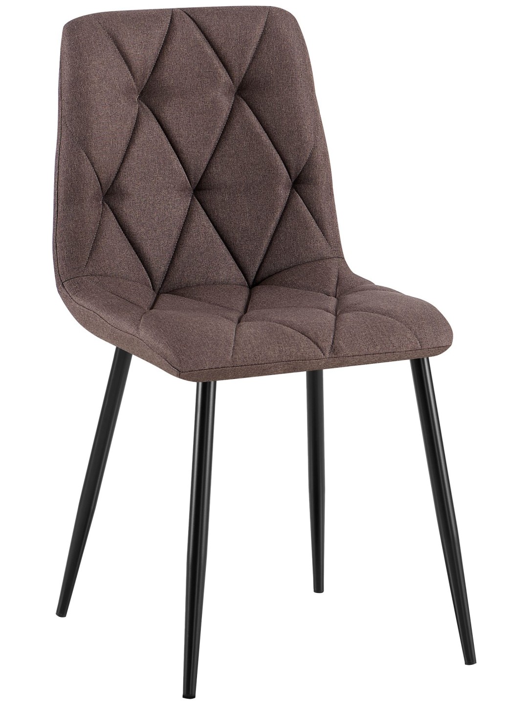 Silla de comedor tela Clairton, marrón