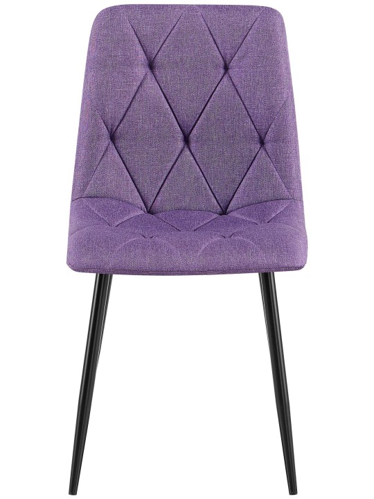 Juego de 2 sillas de comedor tela Clairton, lila