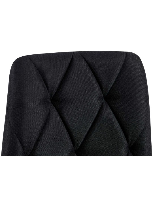 Set of 2 dining chairs Clairton fabric, negro