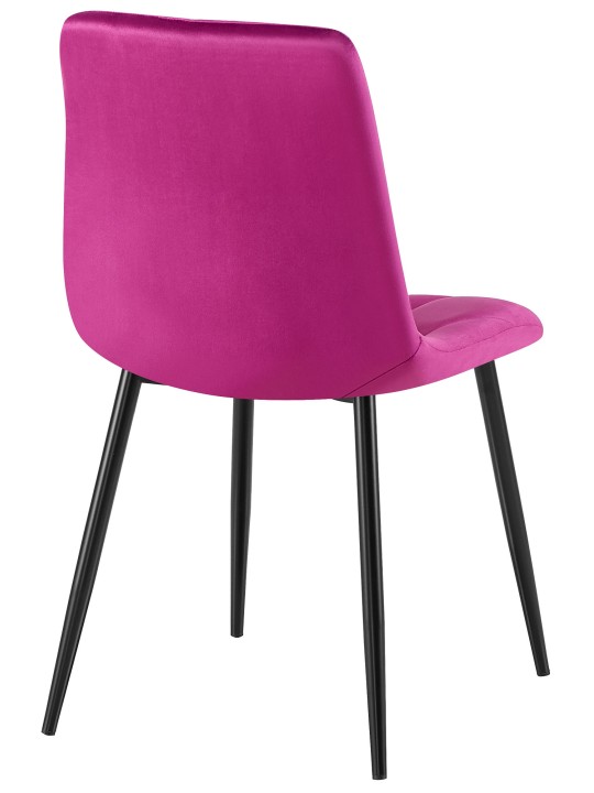 Juego de 2 sillas de comedor Terciopelo Clairton, lila