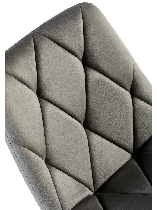 Silla de comedor de terciopelo Clairton, antracita