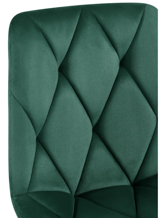 Silla de comedor de terciopelo Clairton, verde oscuro