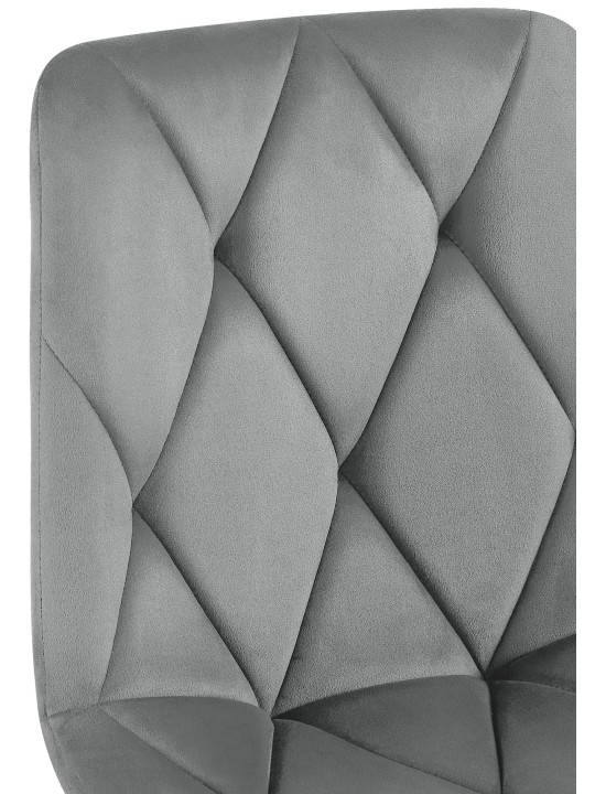 Juego de 2 sillas de comedor Terciopelo Clairton, gris oscuro