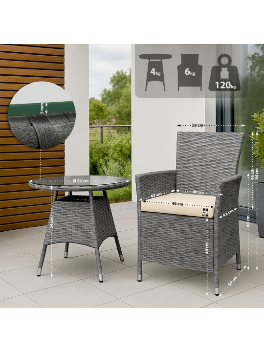 Grupo de asientos Fireda, gris jaspeado Grupo de asientos Fireda, gris jaspeado