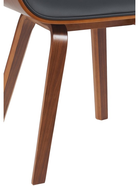 Silla de visita Beverly piel sintética, nogal/negro