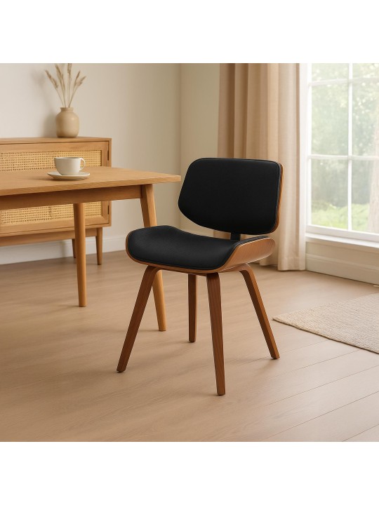 Silla de visita tela Beverly, nogal/negro Silla de visita tela Beverly, nogal/negro