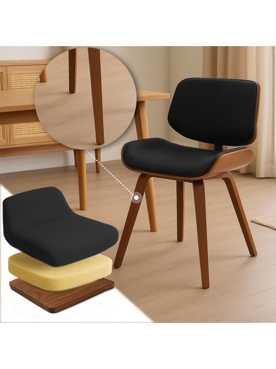 Silla de visita tela Beverly, nogal/negro Silla de visita tela Beverly, nogal/negro