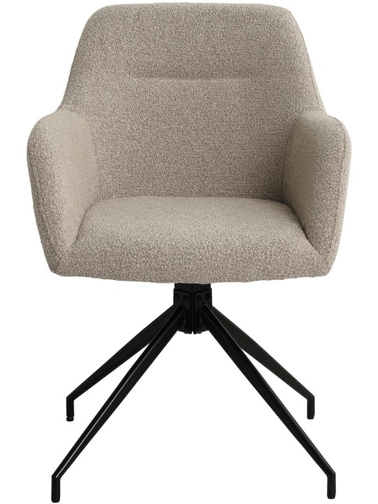 Silla de comedor Merlinda tela Teddy, taupe