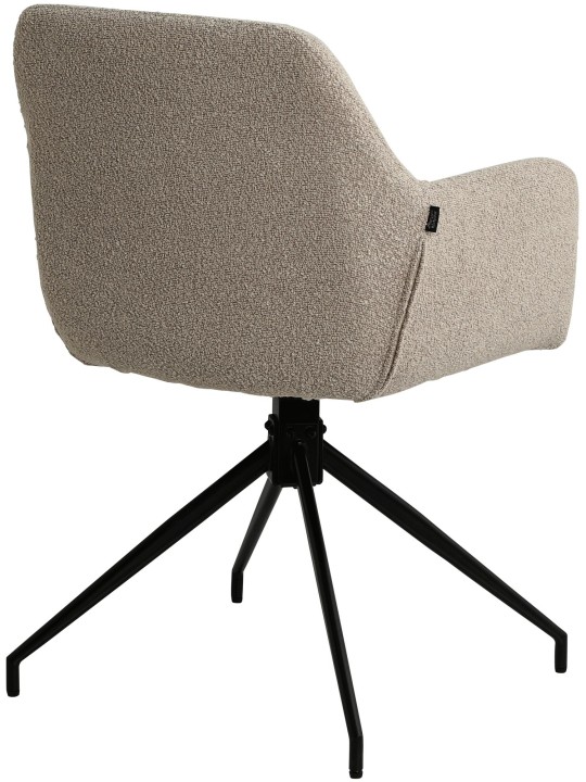 Silla de comedor Merlinda tela Teddy, taupe