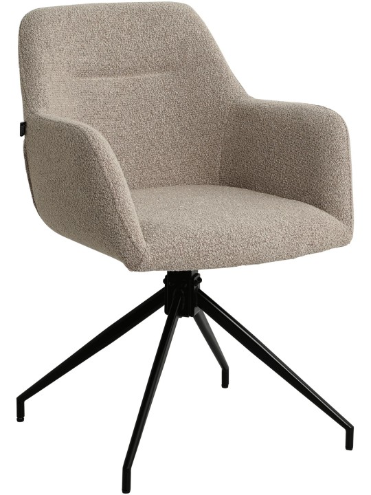 Silla de comedor Merlinda tela Teddy, taupe