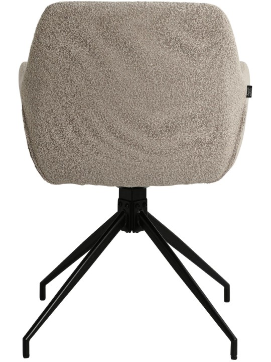 Silla de comedor Merlinda tela Teddy, taupe