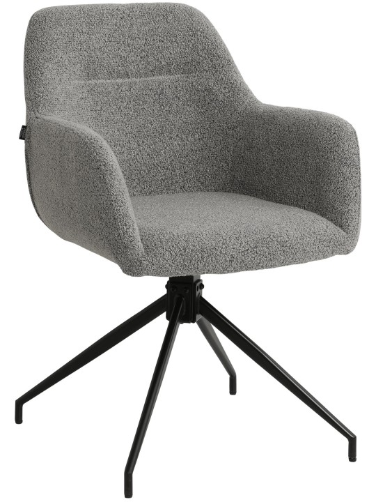 Silla de comedor Merlinda tela Teddy, gris Silla de comedor Merlinda tela Teddy, gris