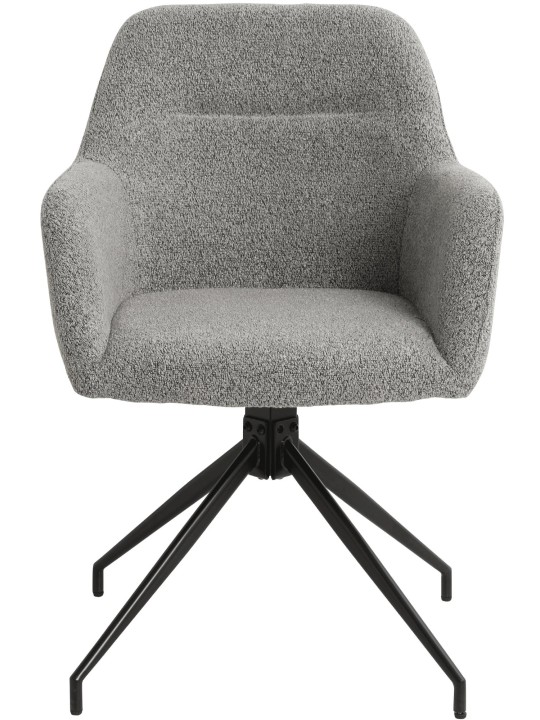 Silla de comedor Merlinda tela Teddy, gris Silla de comedor Merlinda tela Teddy, gris