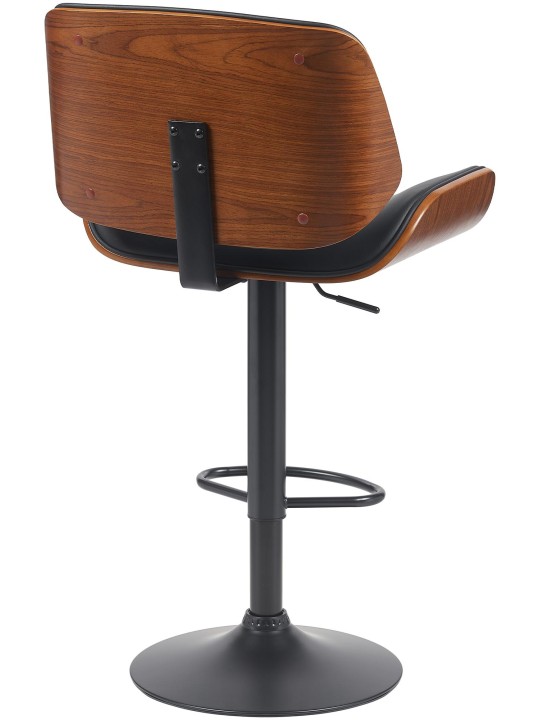 Taburete de bar Beverly B piel sintética, nogal/negro