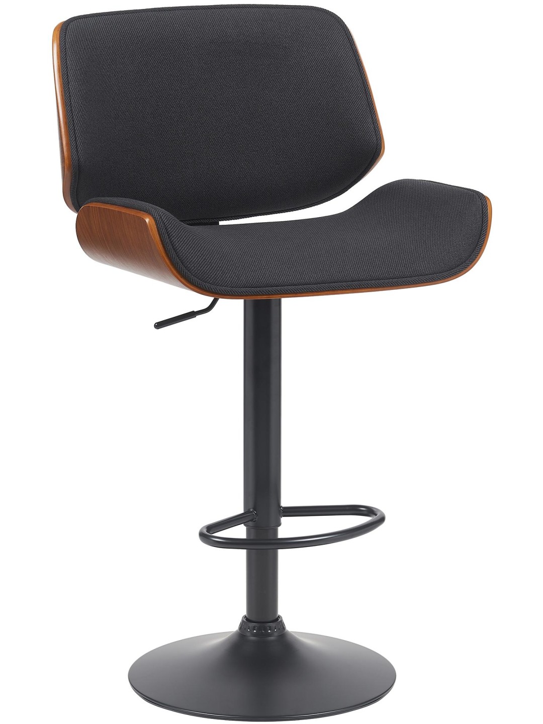 Taburete de bar Beverly B tela, nogal/negro