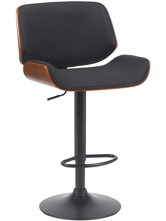 Taburete de bar Beverly B tela, nogal/negro