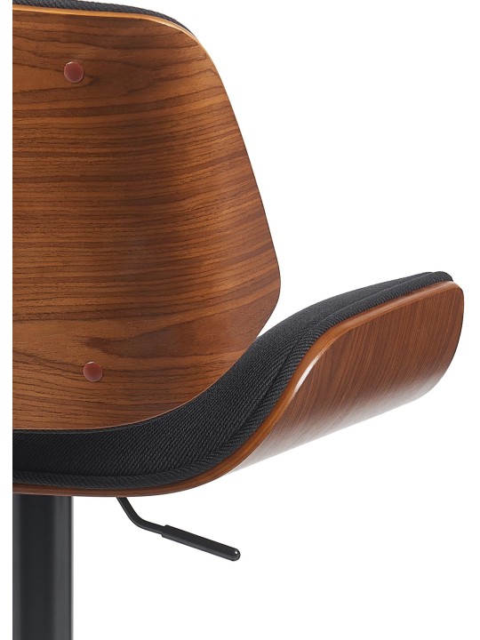 Taburete de bar Beverly B tela, nogal/negro