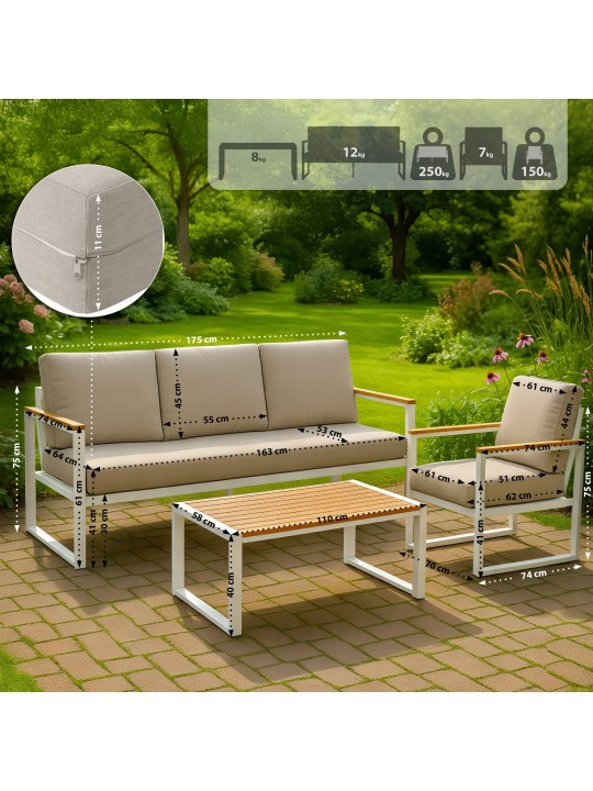 Grupo de asientos Rodiesa, blanco Grupo de asientos Rodiesa, blanco